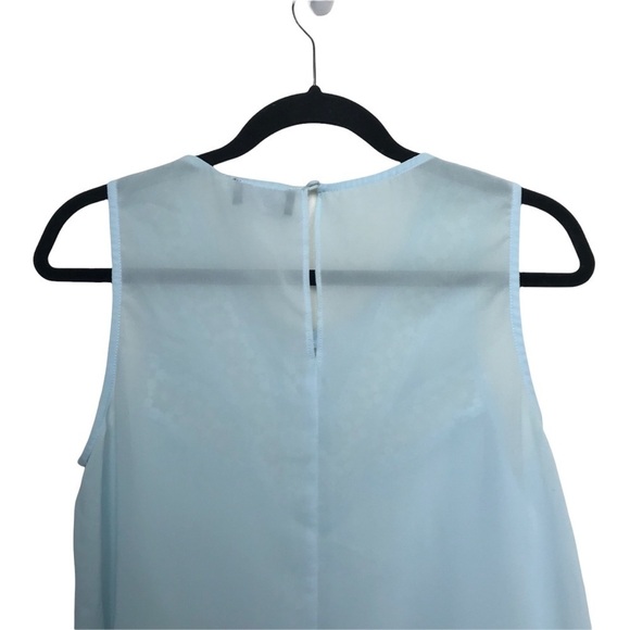 ASTR Blue Sleeveless Open Eyelet Tank Top Blouse Medium - Picture 5 of 11